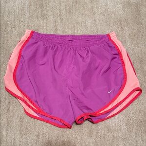 Nike Women's Purple Shorts with Pink Trim